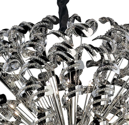 Diyas Esme 120cm  54 Light G4 Polished Chrome/Crystal, NOT LED/CFL Compatible Item Weight: 40kg Ceiling Pendant Light Fitting