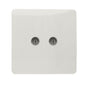 Trendi Artistic Modern Glossy Tactile 2 Gang TV Socket White ART-2TVSWH