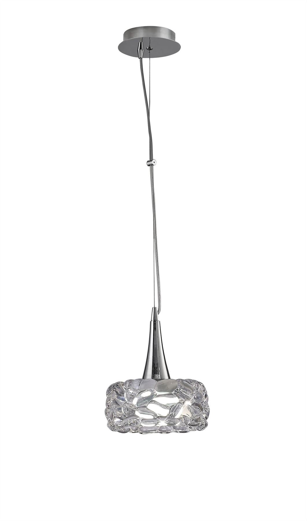 Mantra M3933 O2 Pendant 1 Light E27 Large, Polished Chrome
