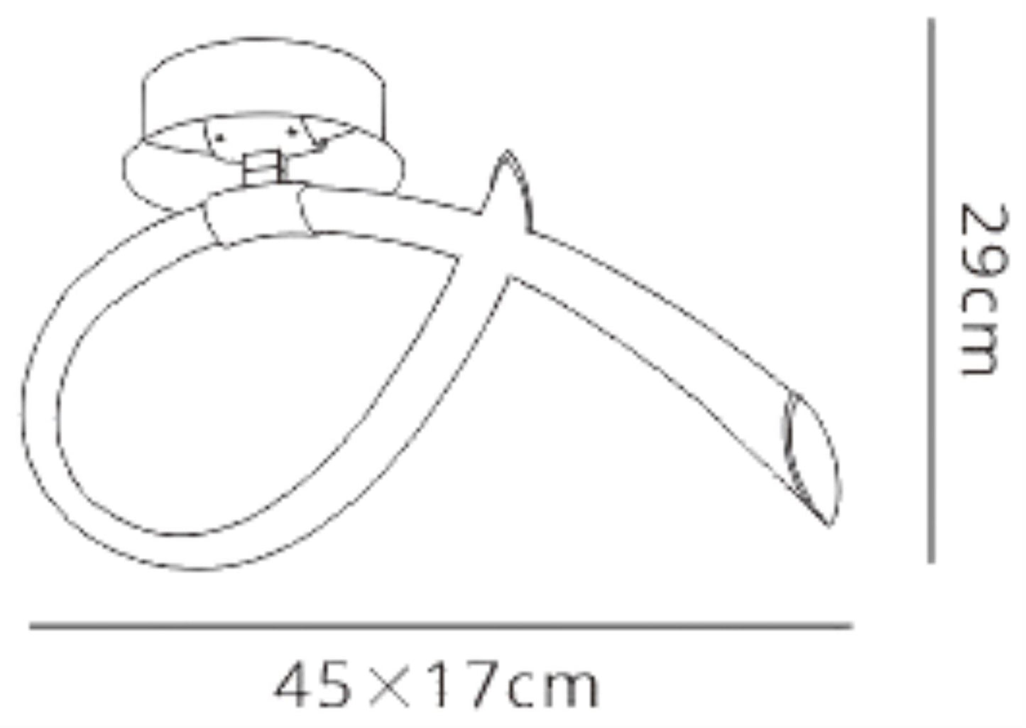 Mantra Armonia Semi Flush Small Loop, 18W LED, 3000K, 1350lm, Polished Chrome/Frosted Acrylic, 3yrs Warranty Ceiling