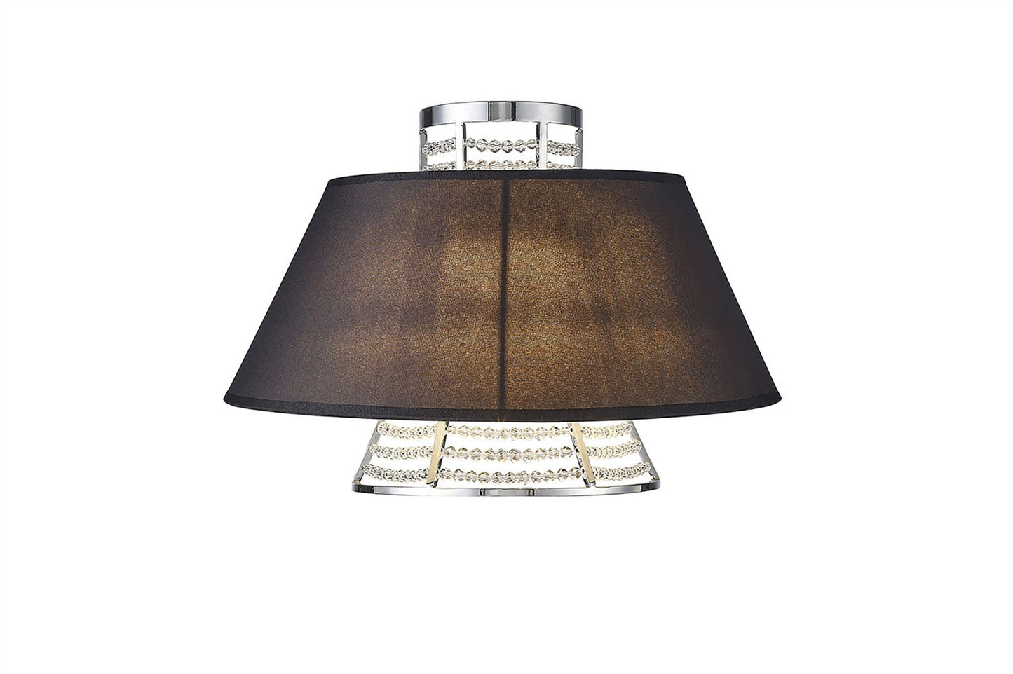 Diyas Davina Wall Light with Black Shade 2 Light G9 Polished Chrome/Crystal