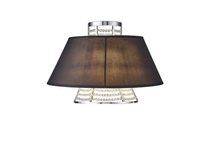Diyas Davina Wall Light with Black Shade 2 Light G9 Polished Chrome/Crystal