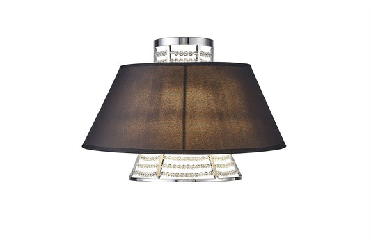 Diyas Davina Wall Light with Black Shade 2 Light G9 Polished Chrome/Crystal
