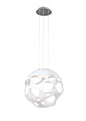 Mantra M5140 Organica Pendant 3 Light E27, Gloss White/Polished Chrome