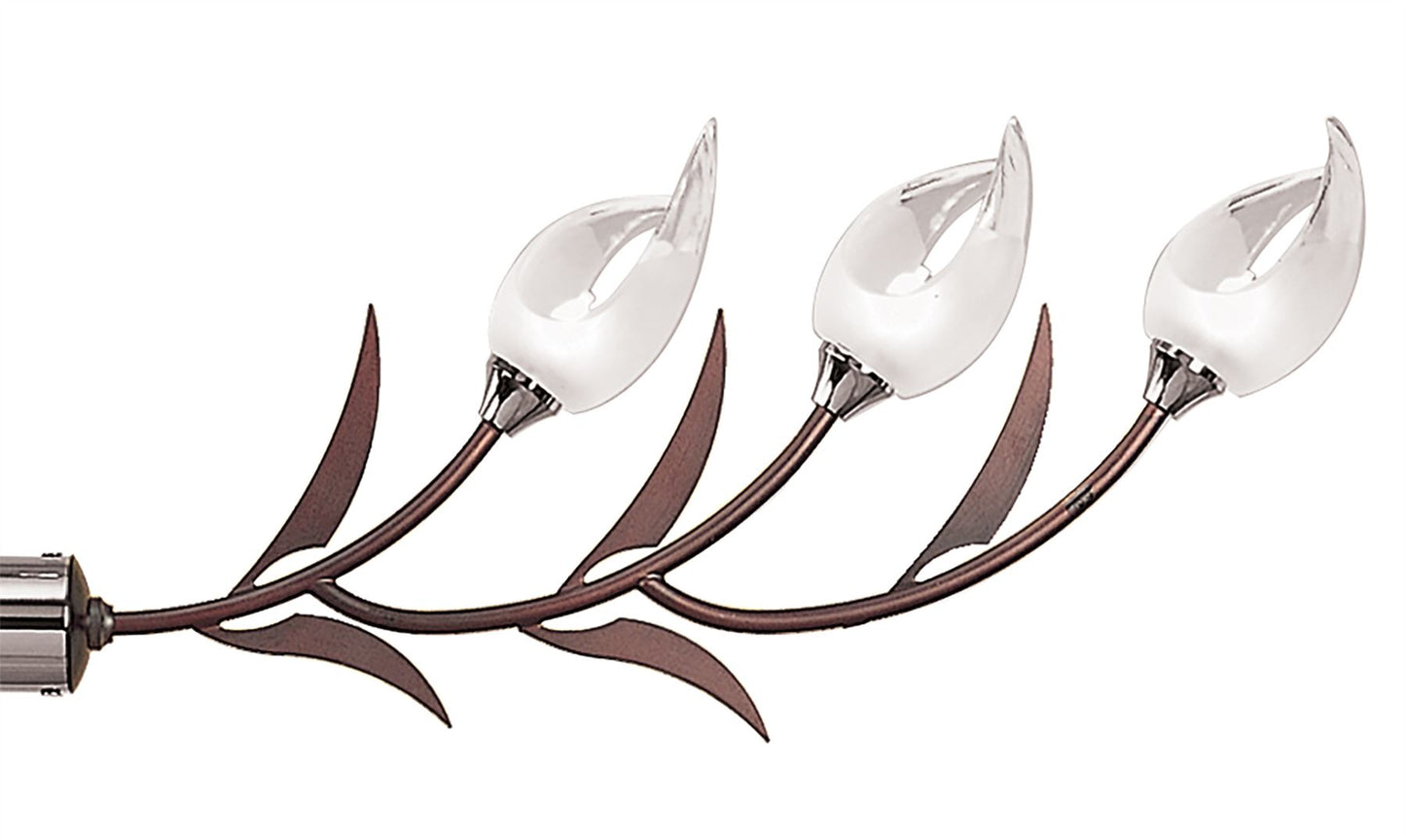 Mantra Holland Telescopic Linear Pendant Line 6 Light G9, Polished Chrome, Wenge