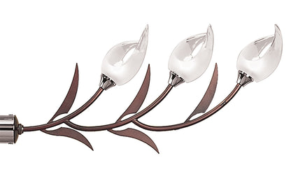 Mantra Holland Telescopic Linear Pendant Line 6 Light G9, Polished Chrome, Wenge
