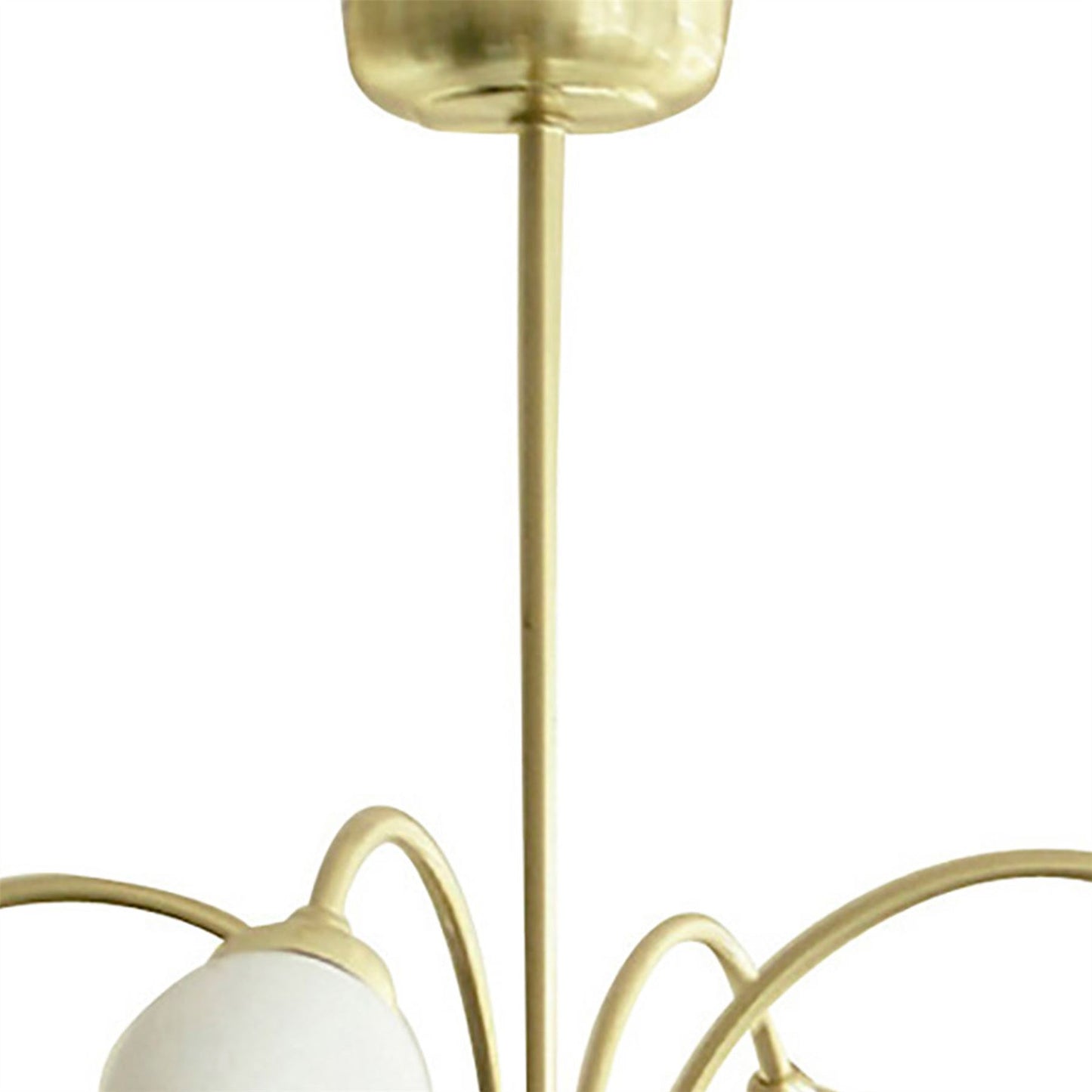 Diyas Rimini 51cm  4 Light G9 Satin Brass/Opal Glass Ceiling Pendant Light Fitting
