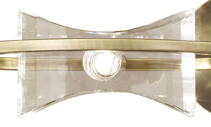 Mantra Kromo Wall Light Switched 2 Light G9, Antique Brass