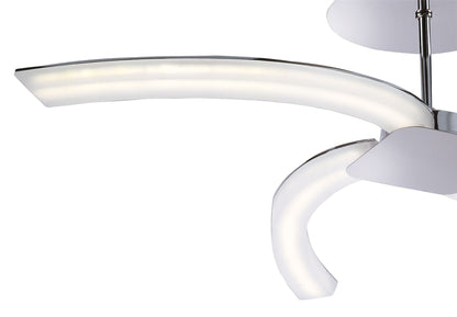Mantra M3561 On Semi Flush 20W LED 3000K, 2000lm, Polished Chrome/Frosted Acrylic, 3yrs Warranty - M3561 Ceiling