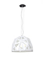 Mantra M3730 Facette Pendant 1 Light E27, Gloss White/Polished Chrome