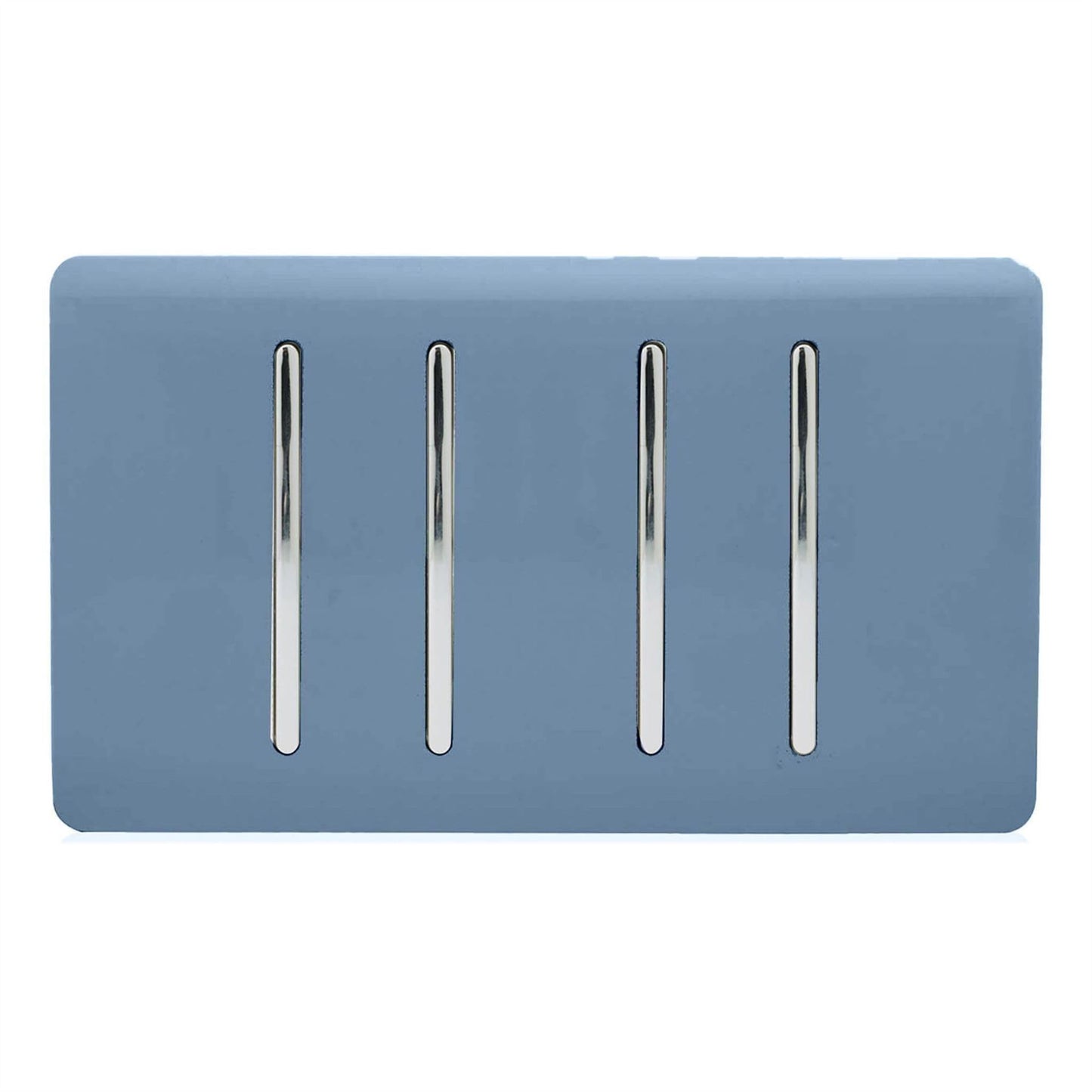Trendi 4 Gang (2 Way & 2xIntermediate) Glossy 10 Amp Rocker Light Switch Sky