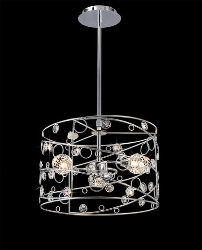 Diyas Sorrento 37cm  Ball 3 Light G9 Polished Chrome/Crystal Ceiling Pendant Light Fitting