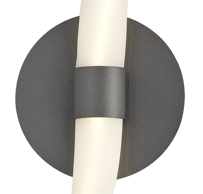 Mantra Armonia Wall Light Wave, Dimmable, 12W LED, 3000K, 900lm, Titanium/Frosted Acrylic, 3yrs Warranty