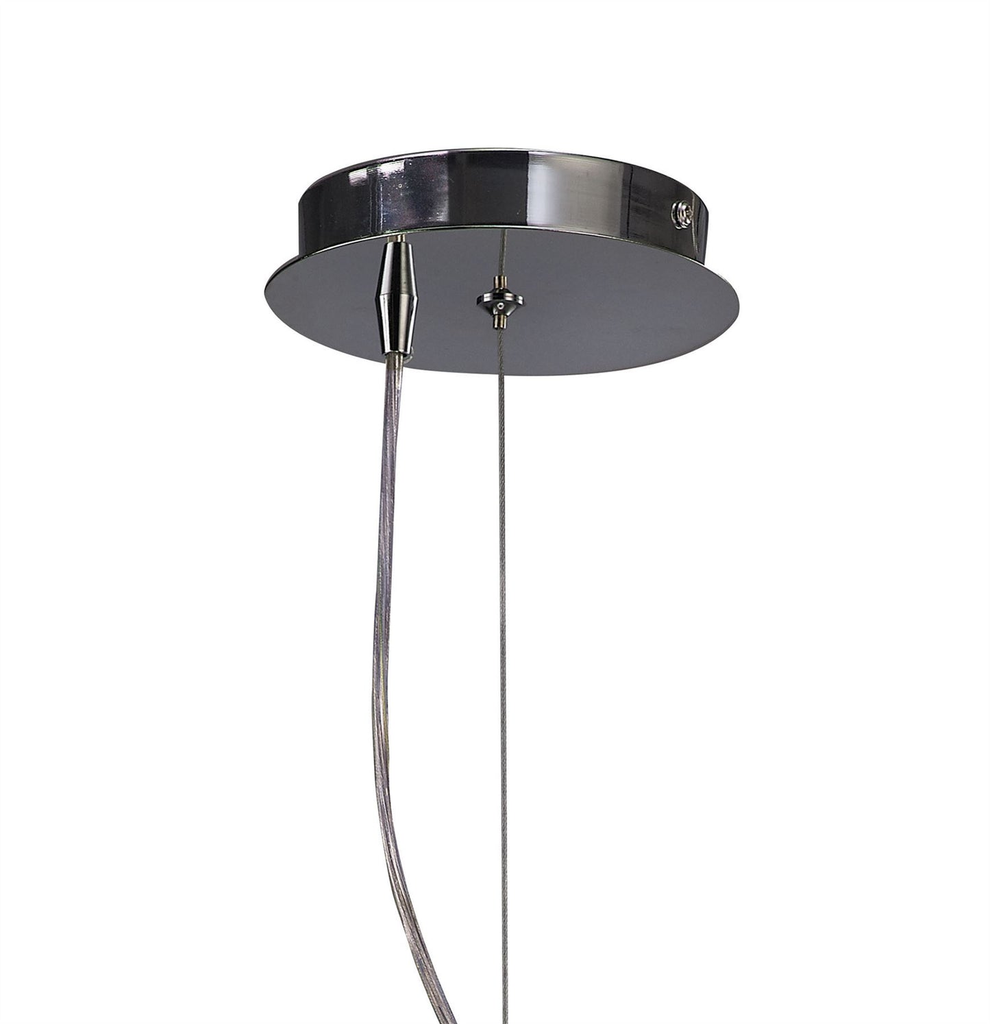 Mantra M3622 Mediterraneo Pendant 2 Light GU10 Small, Polished Chrome/Frosted White Glass