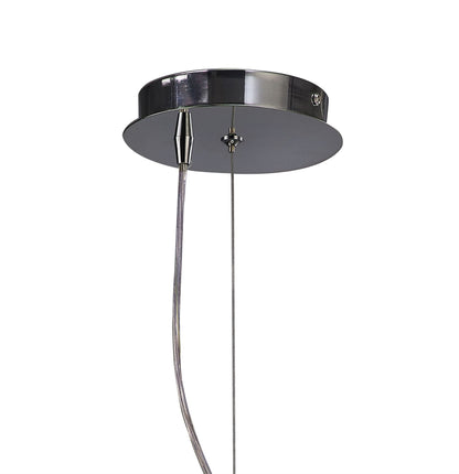 Mantra M3622 Mediterraneo Pendant 2 Light GU10 Small, Polished Chrome/Frosted White Glass
