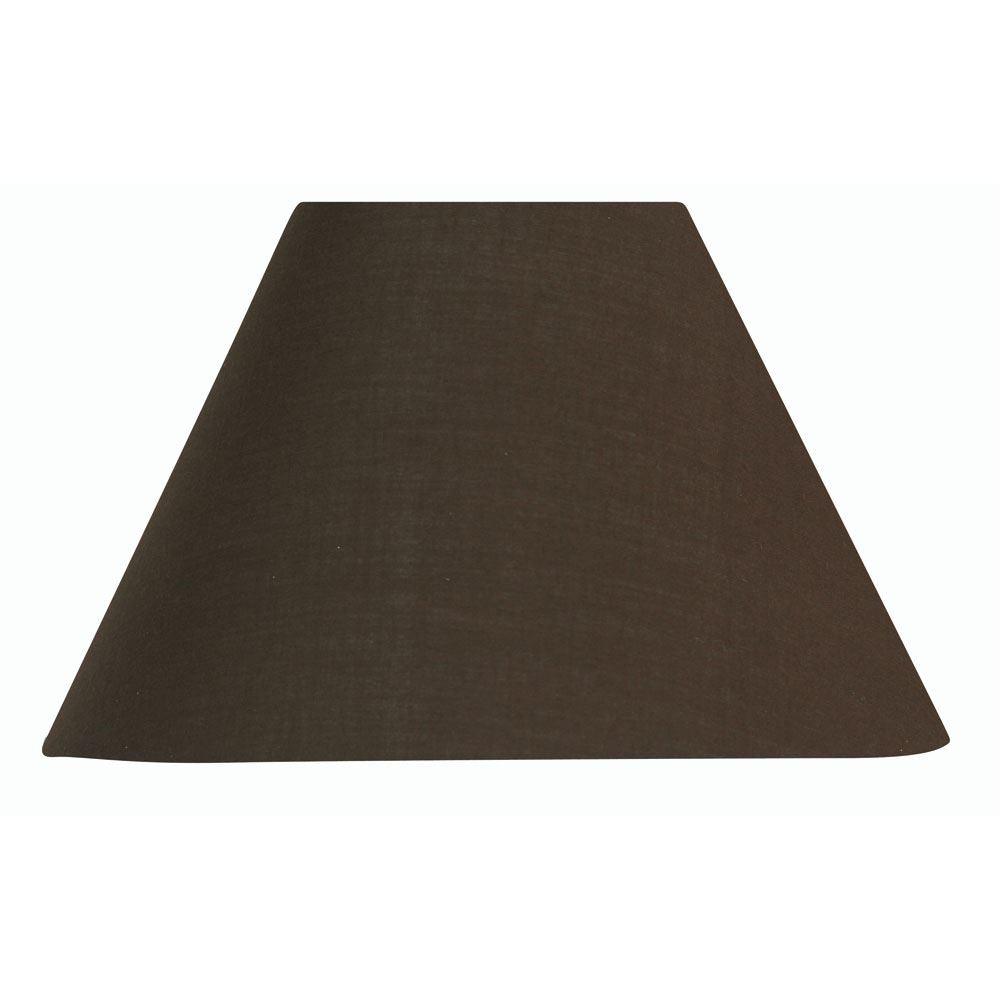 Oaks Lighting S501/8 Cotton Coolie Lampshade 200mm - Reversable Gimbal Light Shade - Chocolate