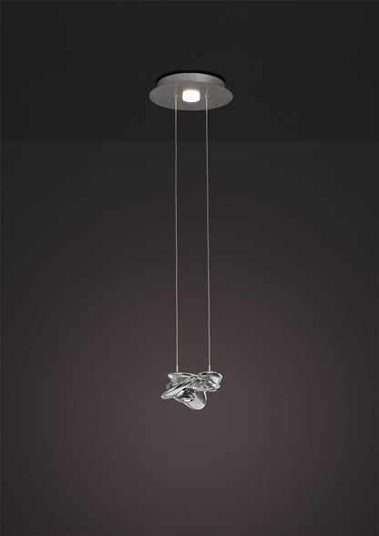 Mantra M5904 Nido Pendant 25cm Round 1 + 1 Lights 6W + 5W LED 3000K, 800lm, Chrome, 3yrs Warranty