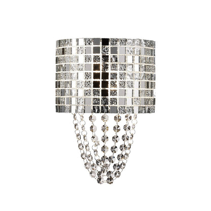 Diyas Camden Wall Light 2 Light G9 Polished Chrome/Mosaic Glass/Crystal