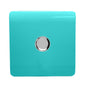 Trendi 1 Gang 2 Way 150w LED Dimmer Screwless 10 Amp Wall Light Switch in Bright Teal - ART-LDM150WBT