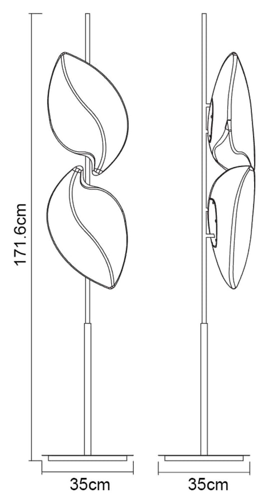 Mantra Natura Floor Lamp 4 Light E27 Outdoor IP44, Matt White/Opal White