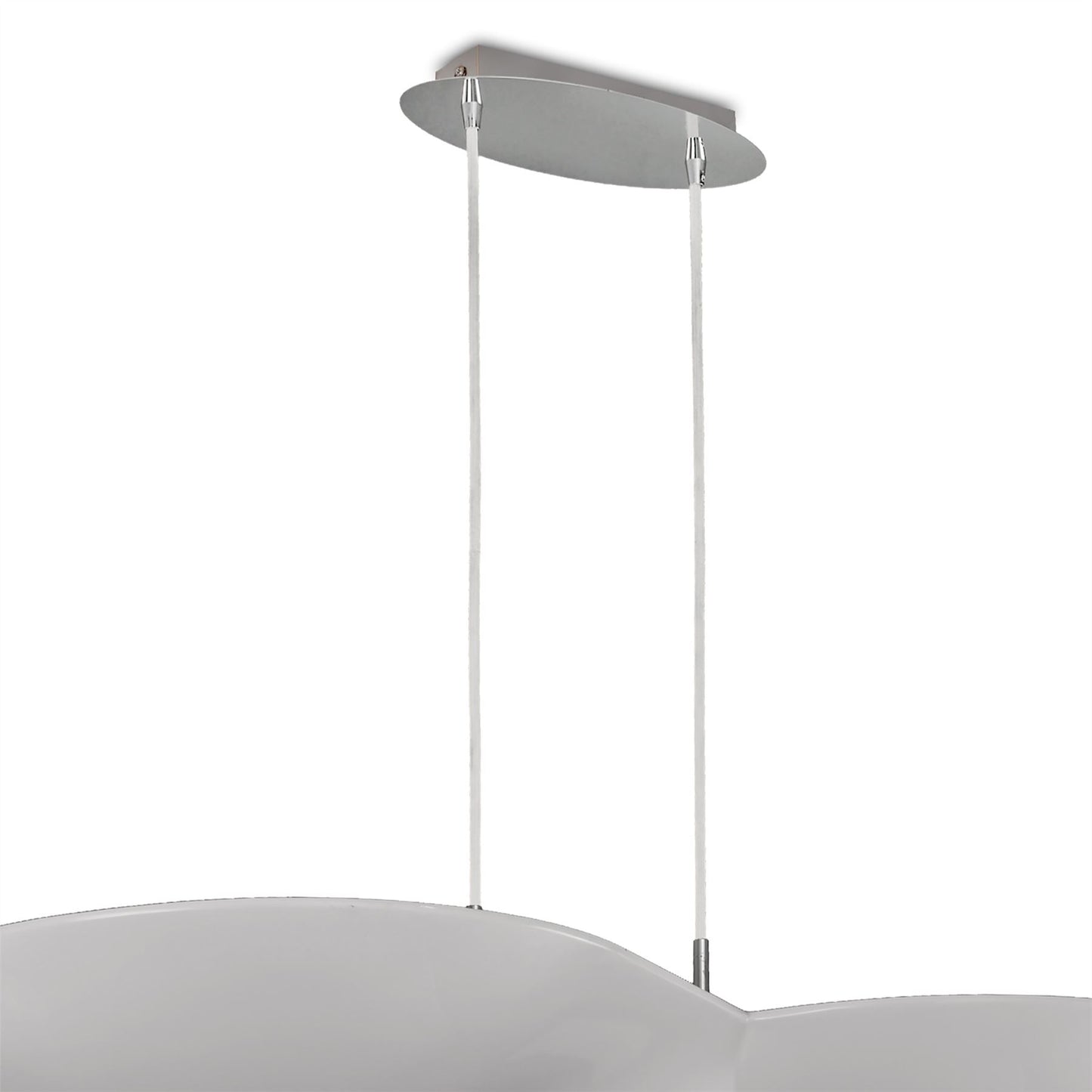 Mantra M5872 Flow Linear Pendant 6 Light GU10, Chrome, White