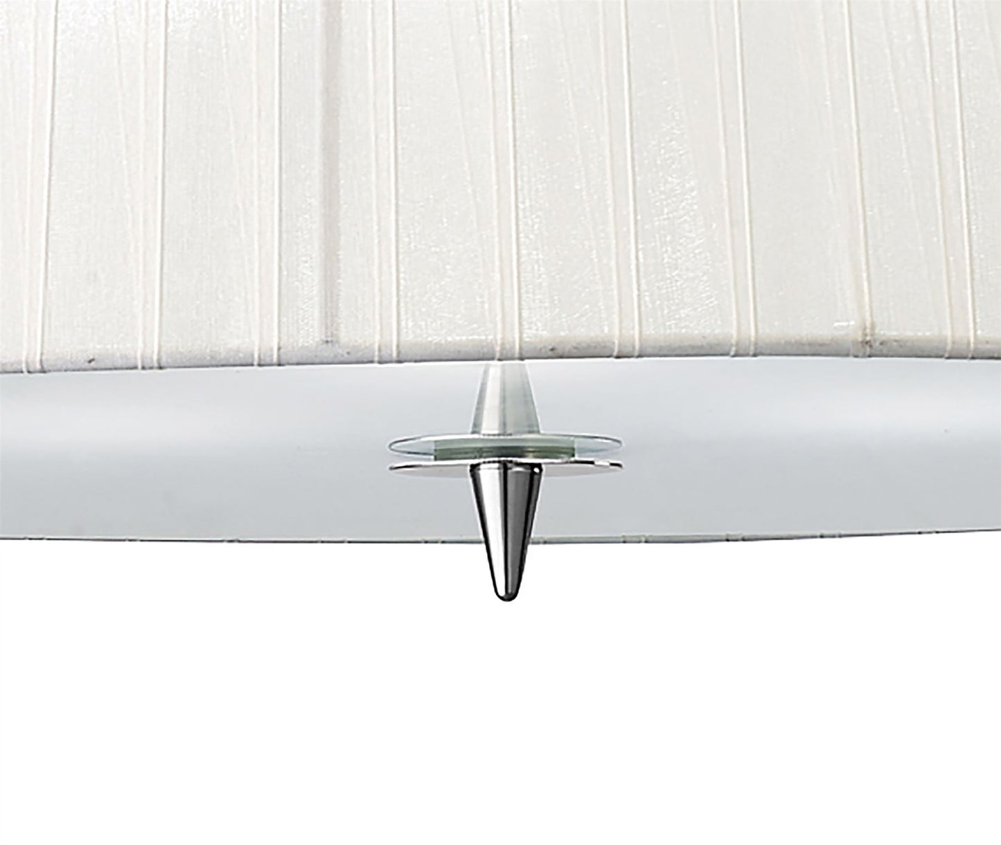 Mantra M4639 Loewe Single Pendant 3 Light E27, Polished Chrome with White Shade