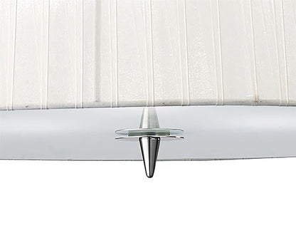 Mantra M4639 Loewe Single Pendant 3 Light E27, Polished Chrome with White Shade
