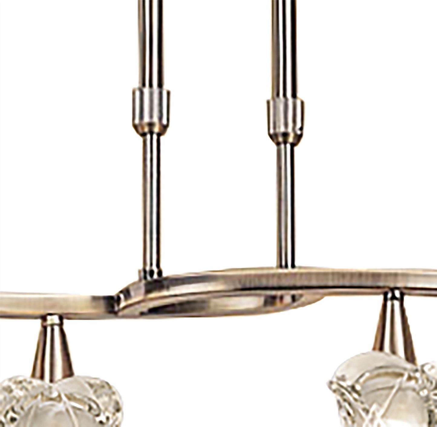 Mantra Rosa Del Desierto Telescopic Linear Pendant Line 6 Light G9, Antique Brass