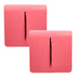 Trendi 1 Gang 2 Way 240V Screwless Artistic Modern Glossy 10 Amp Chrome Rocker Electrical Wall Light Switch in Strawberry Red (2 pack)