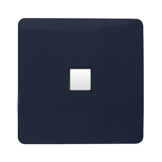 Trendi Switch 1 Gang RJ45 Cat 6 Modern Designer PC Ethernet Socket in Navy