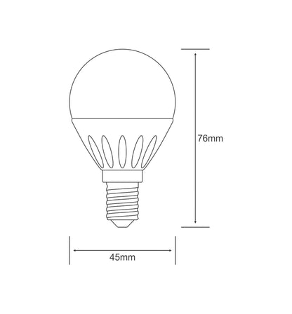 Luxram High Power SMD LED Ball E14 3.5W Warm White 2700K 240lm LED