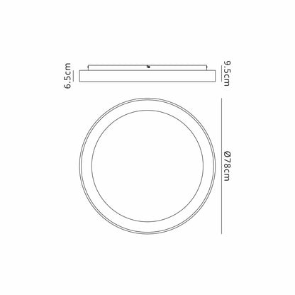 Mantra Fusion Niseko Ring Ceiling 78cm 58W LED, 3000K, 4700lm, Wood, 3yrs Warranty Ceiling