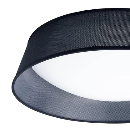 Mantra Nordica Plafones M4966 Nordica Ceiling 30W LED 60CM Black 3000K, 3000lm, White Acrylic with Black Shade, 3yrs Warranty