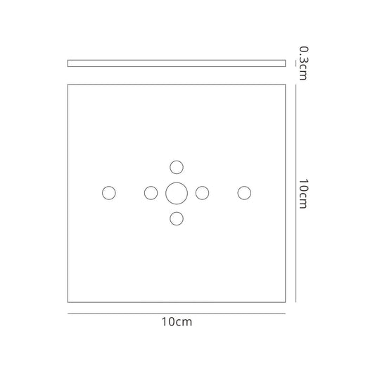 Mantra M5170 Bahia Flush Mount Plate Kit For M5234/M5236 Satin Nickel - M5170 Ancillary