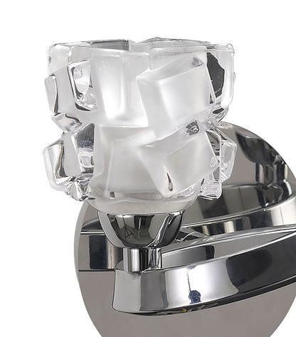 Mantra Ice Wall Light Switched 2 Light G9 ECO, Polished Chrome