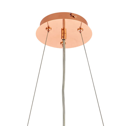 Diyas Maddison 42cm  Round 6 Light G9 Rose Gold/Crystal Ceiling Pendant Light Fitting