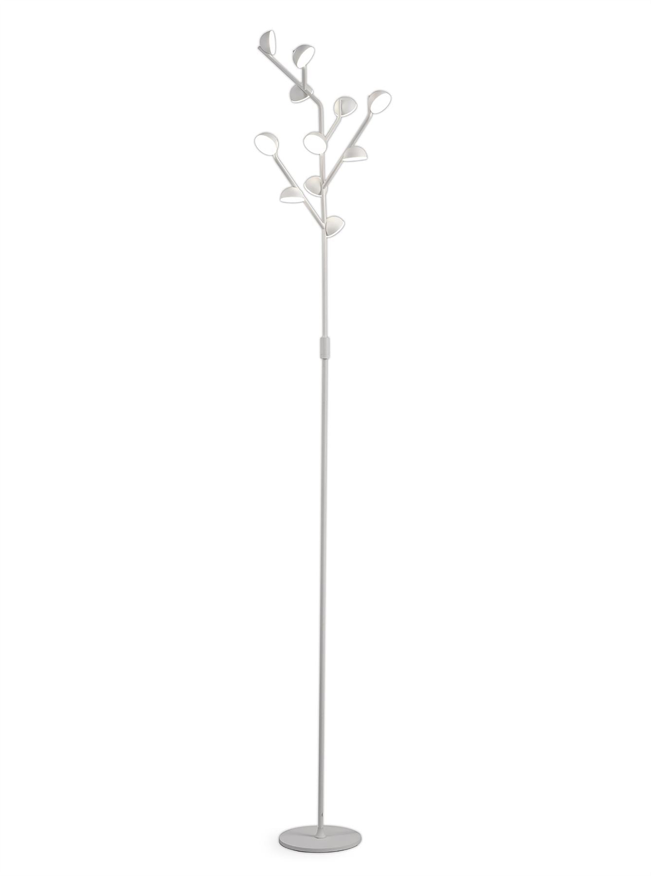 Mantra M6268 Adn 10 Light Floor Lamp 158cm, 30W LED, 3000K, 1650lm, White, 3yrs Warranty