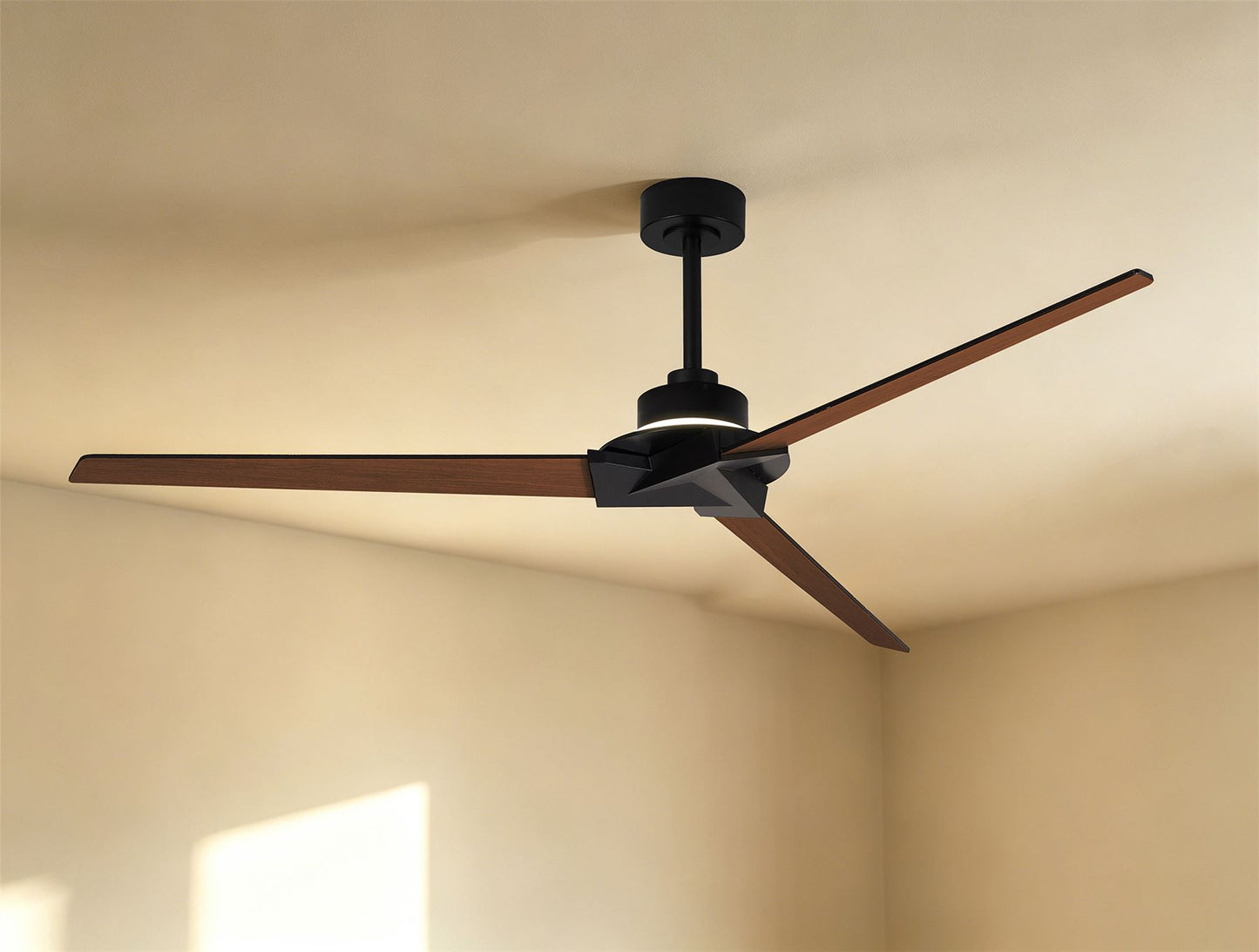 Brisa 175cm 20W LED Dimmable Ceiling Light With 40W Fan, 2700-5000K Remote & APP Control, Black/Wood, Reversible Blades, 1400lm, IP44, 5yrs Warranty