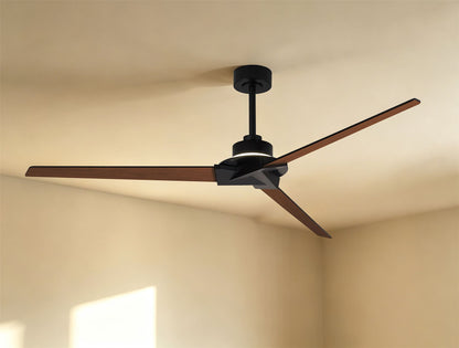 Brisa 175cm 20W LED Dimmable Ceiling Light With 40W Fan, 2700-5000K Remote & APP Control, Black/Wood, Reversible Blades, 1400lm, IP44, 5yrs Warranty