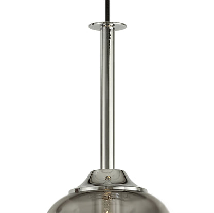 Mantra Sonata Pendant 22cm Round, 1 x E27, Polished Chrome/Graphite