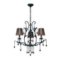 Diyas Flur 50cm  Round 3 Light E14 Black Ceiling Pendant Light Fitting