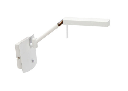 Mantra M4954 Phuket Wall Light 1 Light 7W LED 3000K, 600lm, Matt White/Polished Chrome, 3yrs Warranty