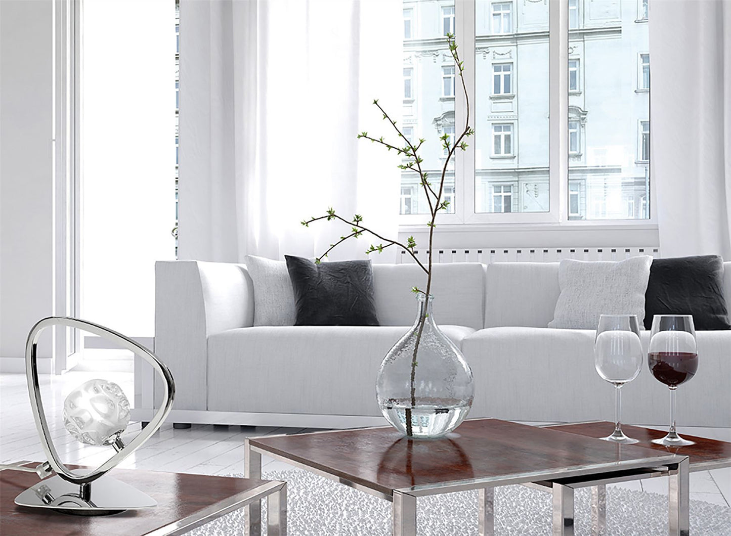 Mantra M5019 Lux Table Lamp 1 Light G9, Polished Chrome