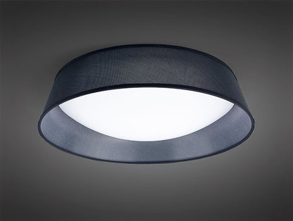 Mantra Nordica Plafones M4966 Nordica Ceiling 30W LED 60CM Black 3000K, 3000lm, White Acrylic with Black Shade, 3yrs Warranty