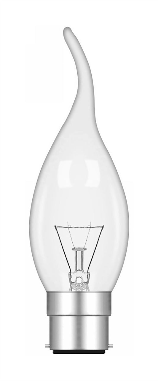 Luxram Candle Tip B22 Clear 25W Incandescent/T Incandescent