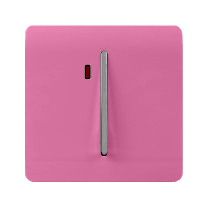 Trendi Artistic Modern Glossy 20 A Tactile Light Switch & Neon Insert Pink