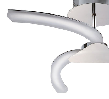Mantra M3562 On Semi Flush 15W LED 3000K, 1500lm, Polished Chrome/Frosted Acrylic, 3yrs Warranty - M3562 Ceiling