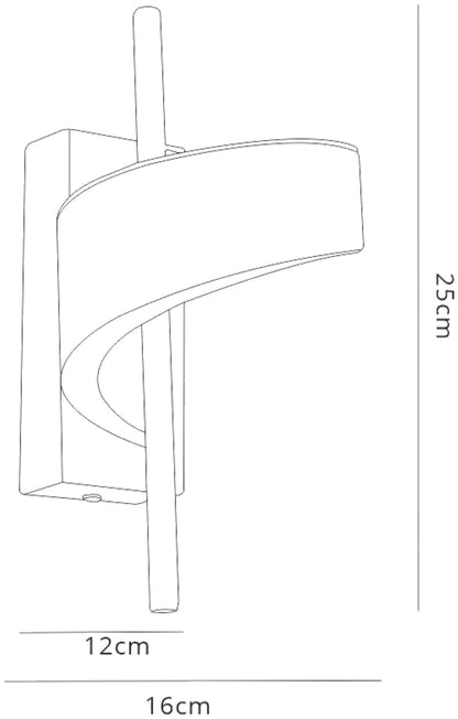 Mantra Tsunami 1 Light Spiral Wall Light, 12W LED, 3000K, 900lm, Sand White, 3yrs Warranty
