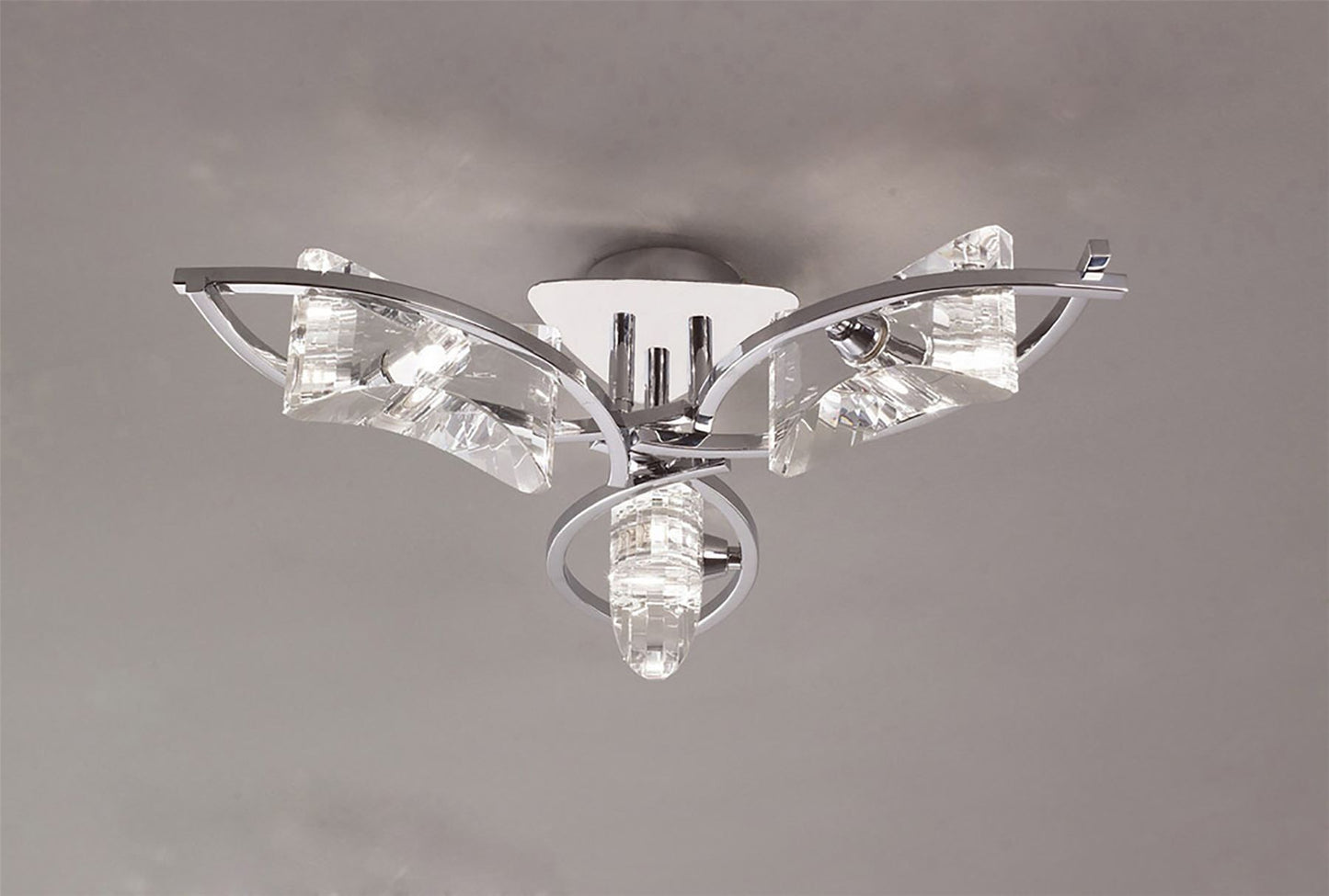 Mantra M0891 Kromo Ceiling 3 Light G9, Polished Chrome