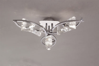 Mantra M0891 Kromo Ceiling 3 Light G9, Polished Chrome